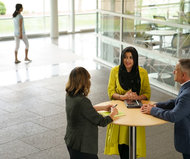 Employees coffee catchup