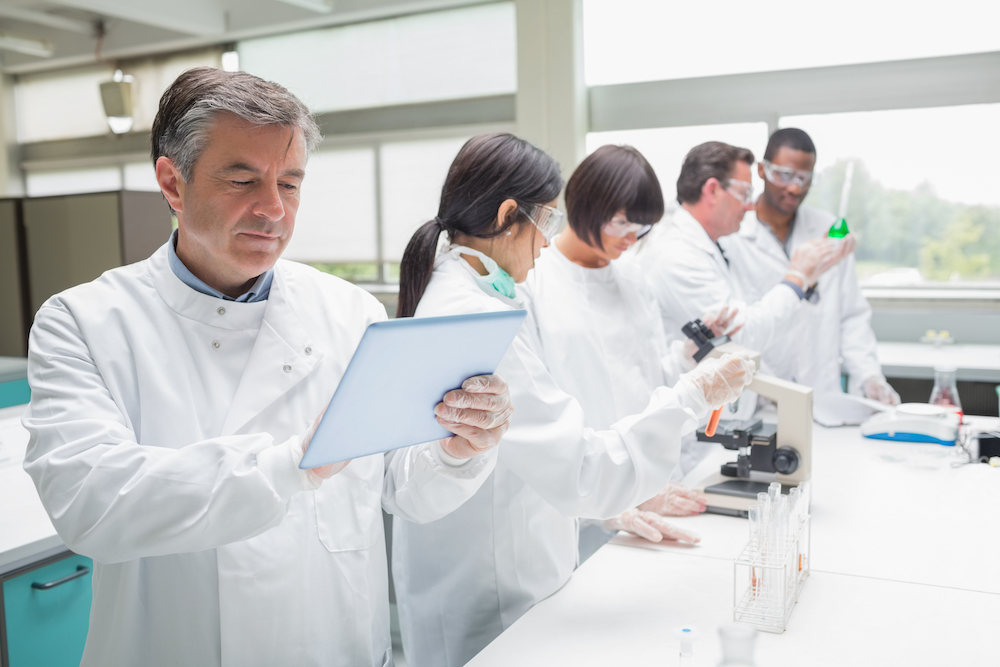 Scientists in lab
